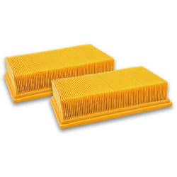 Vhbw - 2x filtre plissé plat remplacement pour Kärcher 6.904-367.0, 6.907-012.0 pour aspirateur - Élément filtrant