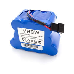 Vhbw - Batterie compatible avec Ecovacs Deebot 800, 810, 830, D8-Serie robot électroménager (3000mAh, 12V, NiMH, bleu)