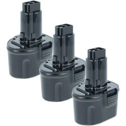 Vhbw - 3x Batteries remplacement pour DeWalt DE9057 pour outil électrique (2000 mAh, NiMH, 7,2 v)