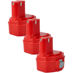 Vhbw - 3x Batterie compatible avec Makita 6281DWPE, 6281D, 6280DWAE, 6333D, 6280DWALE, 6280D, 6271DWAE outil électrique (1500 mAh, NiMH, 14,4 v)