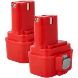 Vhbw - 2x Batterie compatible avec Makita T221D, T1022D, T1022DW, T422DW, T221DW, T422D outil électrique (1500 mAh, NiMH, 9,6 v)