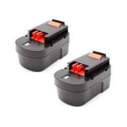 Vhbw - 2x Batterie remplacement pour Black & Decker firstorm FS140BX, HPB14 pour outil électrique (1500 mAh, NiMH, 14,4 v)