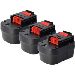 Vhbw - 3x Batteries remplacement pour Black & Decker A12, A12-XJ, A12EX, A1712, BD1204L, BPT1047 pour outil électrique (1500mAh NiMH 12 v)