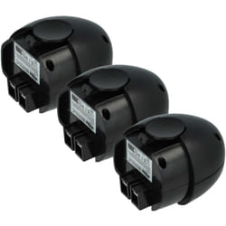 3x Batterie compatible avec Metabo Powergrip2, 600059510, Powergrip 2, 6.27000.00, 6.02410.50 outil électrique (1500 mAh, NiMH, 4,8 v) - Vhbw