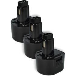 3x Batteries compatible avec Black & Decker CD231K, CD9600K, CD9600K-2, CD231, CD231P8, CD9600 outil électrique (1500 mAh, NiMH, 9,6 v) - Vhbw