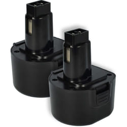 Vhbw - 2x Batteries compatible avec Black & Decker FSL96, hp 131K-2, HP131K-2, HM9600, HP131, FS9661FK outil électrique (1500 mAh, NiMH, 9,6 v)