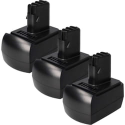 3x Batteries compatible avec Metabo BSZ9.6, BSZ9.6 Air cooled, BSP9.6, BSZ9.6IM Plus, BSZ9.6 Impuls outil électrique (1500 mAh, NiMH, 9,6 v) - Vhbw