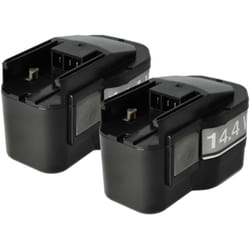 Vhbw - 2x Batterie compatible avec Milwaukee pjx 14.4 Power Plus, pld 14.4 x, piw 14.4 sd outil électrique (1500 mAh, NiMH, 14,4 v)