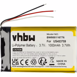vhbw - the clever way - Batterie de rechange de haute qualité avec une grande autonomie et compatible avec votre lecteur de m ...