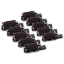 10x Rouleaux d'encre noir compatible avec Canon mp 120 ltx, mp 120 mg, mp 120 lts calculatrice imprimante, caisse enregistreuse - Vhbw