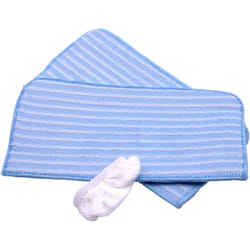 Vhbw - 3x Housses de rechange compatible avec Dirt Devil AquaClean M319, M319-0 nettoyeur à vapeur - 1x chiffon en coton, 2x chiffons microfibre