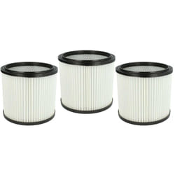 Vhbw - 3x filtre à cartouche compatible avec Aqua Vac 6160 p dustri, 6200 f, 6200 Bulldog, 620, 62005 aspirateur - Filtre plissé