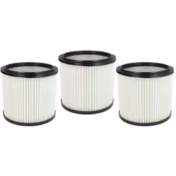 vhbw - the clever way Set de Cartouche Filtre pour votre aspirateur industriel, pour aspiration à sec ou humide - Finition su ...