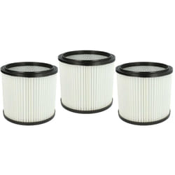 vhbw 3x filtre à cartouche compatible avec Aqua Vac 650, 6309 P, 6400 F, 6200 P Bulldog, 630, 6201 A, 63007 aspirateur - Filtre plissé