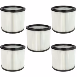vhbw - the clever way Set de Cartouche Filtre pour votre aspirateur industriel, pour aspiration à sec ou humide - Finition su ...