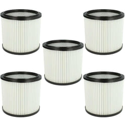 5x filtre à cartouche compatible avec Alaska wvc 1600 aspirateur - Filtre plissé - Vhbw