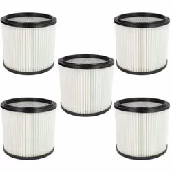 vhbw - the clever way Set de Cartouche Filtre pour votre aspirateur industriel, pour aspiration à sec ou humide - Finition su ...