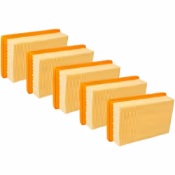 vhbw - the clever way Lot de 5x filtre à plis plats pour votre aspirateur sec et humide - Finition sur mesure pour un changem ...