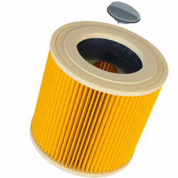 vhbw - the clever way Filtre plissé compatible pour votre aspirateur industriel, pour aspiration à sec ou humide - Finition s ...
