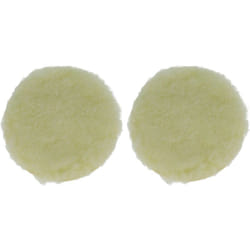 2x Eponge de polissage compatible avec Bosch pex 300 ae, pex 400 ae ponceuses excentriques et à vibration - 12,5 cm diam. de travail, beige - Vhbw