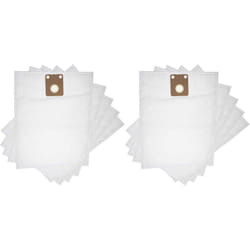 Vhbw - 10x Sacs remplacement pour Nilfisk 82367810, 82367820, 1408618000 pour aspirateur - microfibre non tissée, 42,5cm x 27cm blanc