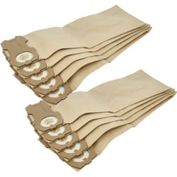 10x Sacs compatible avec Vorwerk Kobold vk 121, vk 122, VK121, VK122 aspirateur - papier, 24,3cm x 8,7cm marron - Vhbw