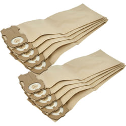 vhbw 10x Sacs remplacement pour Swirl V62 pour aspirateur - papier, 24,3cm x 8,7cm marron