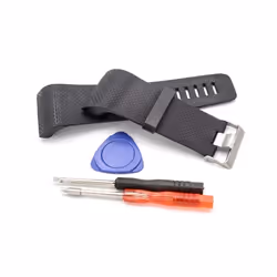 vhbw bracelet TPE L compatible avec Fitbit Surge montre connectée - 95cm + 125 cm noir