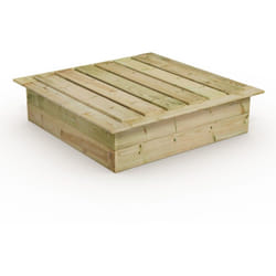 Wickey - Bac à sable King Kong avec imprégné couvercle bois, oite à sable, bac à sable bois - 120x120 cm