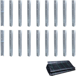 Wickey - Ancrage au sol ancrage poteau SolidLock - set de ancrages pour aire de jeux & portique balançoire avec toile anti-mauvaises herbes, ancrages