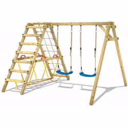 Description générale La balançoire double avec annexe à escalader et poutre d'équilibre Smart Hike offre une expérience d'ave ...