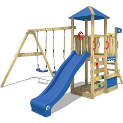 Aire de jeux - Wickey - Smart Savana - Bois massif - Bac à sable - Balançoire - Toboggan