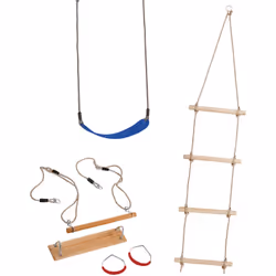 Description générale Le set d'accessoires pour aire de jeux ou balançoire Wickey offre une variété d'options de jeu pour vos  ...
