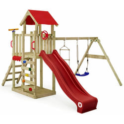 Wickey - Tour de jeux MultiFlyer Light, balançoire & toboggan, tour d'escalade pour enfants avec bac à sable, échelle & accessoires de jeu pour le