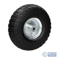 Roue de brouette - ECD GERMANY - 4.10 / 3.50-4 - Polyuréthane - Capacité 130 kg - Jante métal