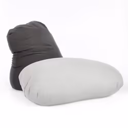 Pouf Flexi Comfort - LUMALAND - Medium 142 x 84 cm - Gris clair - Tissu - M