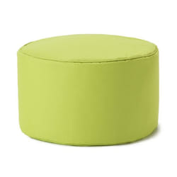 Lumaland Pouf Chaise Tabouret 25 x 45 cm pour enfants et adultes - pour intérieur et extérieur - Coussin Rond de sol- Vert Citron