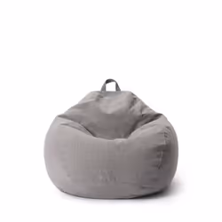 Lumaland Pouf Poire Comfort Line M - Fauteil Poire Intérieur - Housse Lavable 120 L - 70 x 80 x 50 cm Gris clair