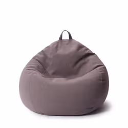 Lumaland Pouf Poire Comfort Line L - Fauteil Poire Intérieur - Housse Lavable 185 L - 80 x 90 x 50 cm gris foncé