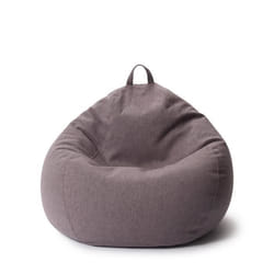 Lumaland Pouf Poire Comfort Line L - Fauteil Poire Intérieur - Housse Lavable 185 L - 80 x 90 x 50 cm gris foncé