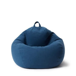 Lumaland Pouf Poire Comfort Line L - Fauteil Poire Intérieur - Housse Lavable 185 L - 80 x 90 x 50 cm Bleu foncé