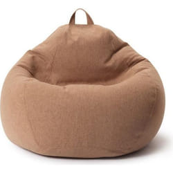 Lumaland Pouf Poire Comfort Line - Fauteil Poire Intérieur - Housse Lavable - Remplissage de Billes PSE 185 L 80x90x50cm - Marron