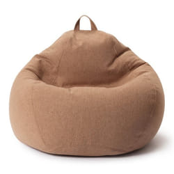 Lumaland Pouf Poire Comfort Line XL - Fauteil Poire Intérieur - Housse Lavable 315 L - 100 x 120 x 50 cm Marron