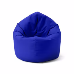 Pouf rond 2-en-1 Lumaland - Bleu royal - Intérieur/Extérieur - Garnissage 300 L