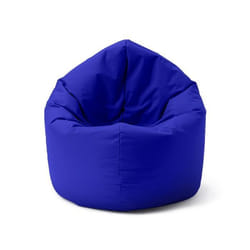 Pouf rond 2-en-1 Lumaland - Bleu royal - Intérieur/Extérieur - Garnissage 300 L