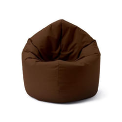 Lumaland Pouf rond 2 en 1 pour lintérieur et lextérieur garnissage de 300 L 120 x 80 x 75 cm déperlant et robuste Marron