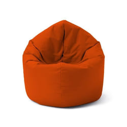 Lumaland Pouf rond 2 en 1 pour lintérieur et lextérieur garnissage de 300 L 120 x 80 x 75 cm déperlant et robuste Orange