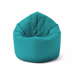 Lumaland Pouf rond 2 en 1 pour lintérieur et lextérieur garnissage de 300 L 120 x 80 x 75 cm déperlant et robuste Turquoise