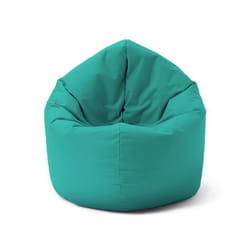 Lumaland Pouf rond 2 en 1 pour lintérieur et lextérieur garnissage de 300 L 120 x 80 x 75 cm déperlant et robuste Turquoise