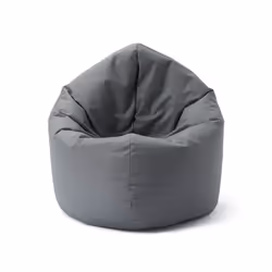 Pouf rond 2 en 1 Lumaland - Gris - Intérieur/Extérieur - Garnissage 300 L